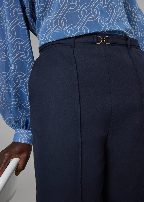 Et Vous Navy Snaffle Trousers - 22/L29 Image 2