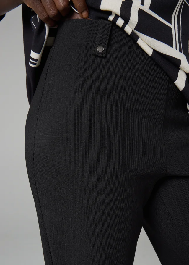Black Rib Long Trousers