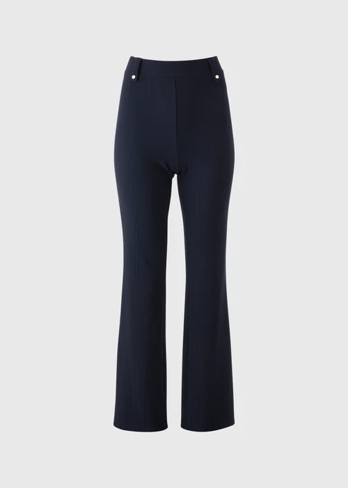 Long Navy Bootcut Trousers - 18/L33 Image 3