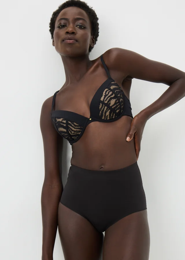 2 Pack Black & Nude Supersoft Smoothing Full Briefs