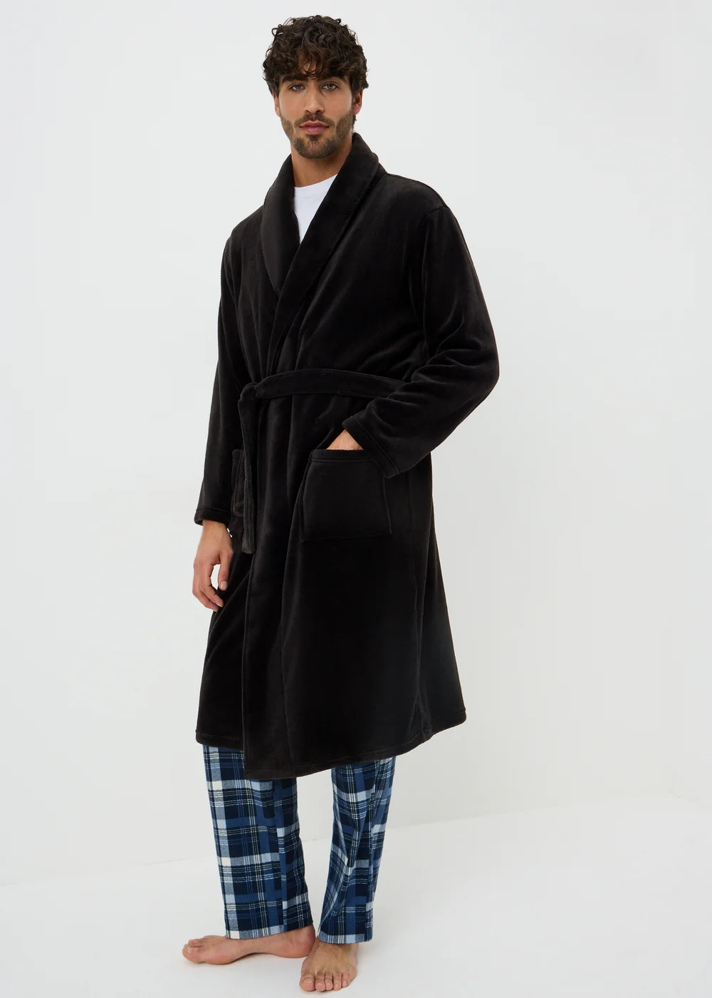 Black Dressing Gown - Small Image 1