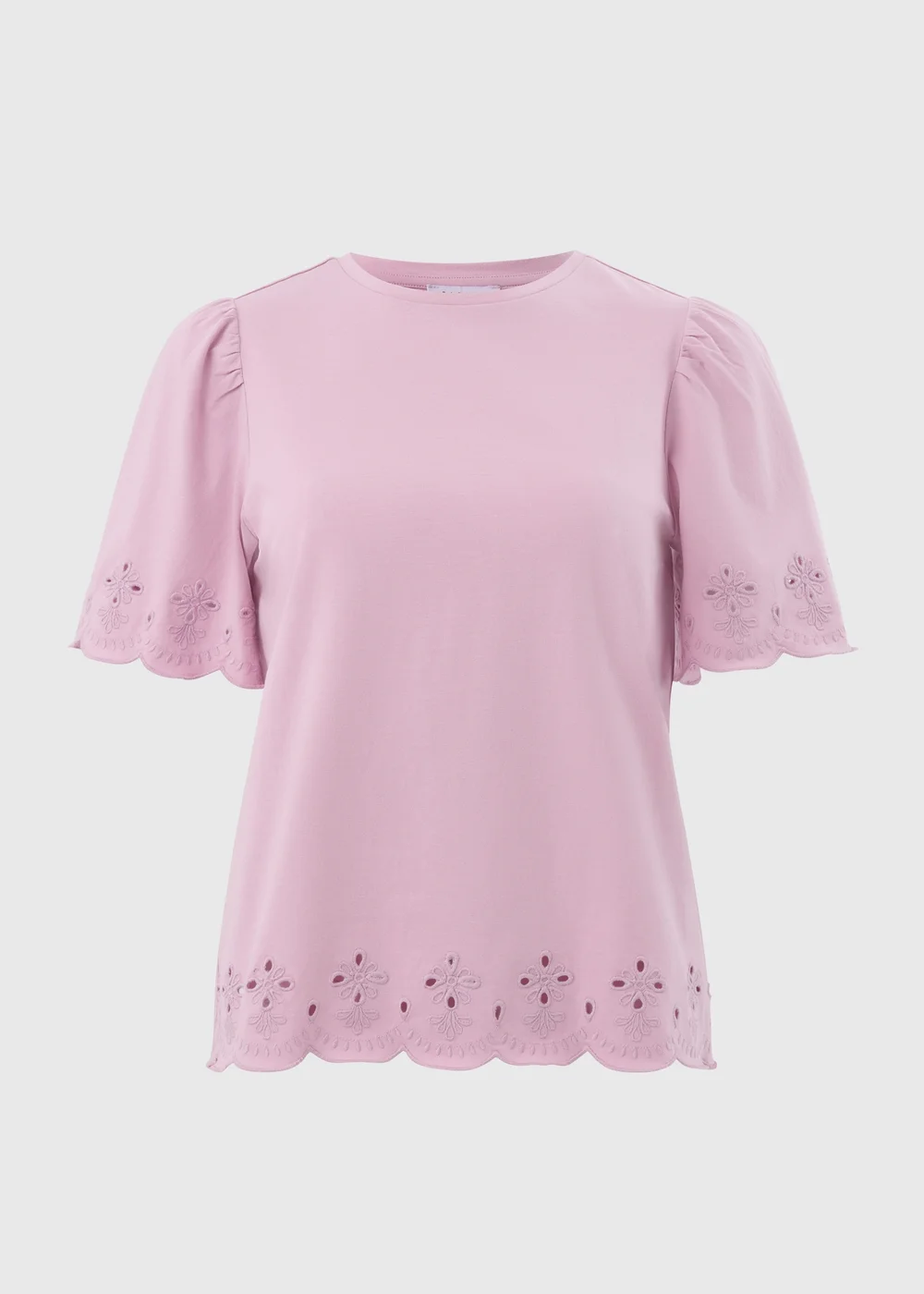 Lilac Floral Cut Out T-Shirt - 8 Image 4