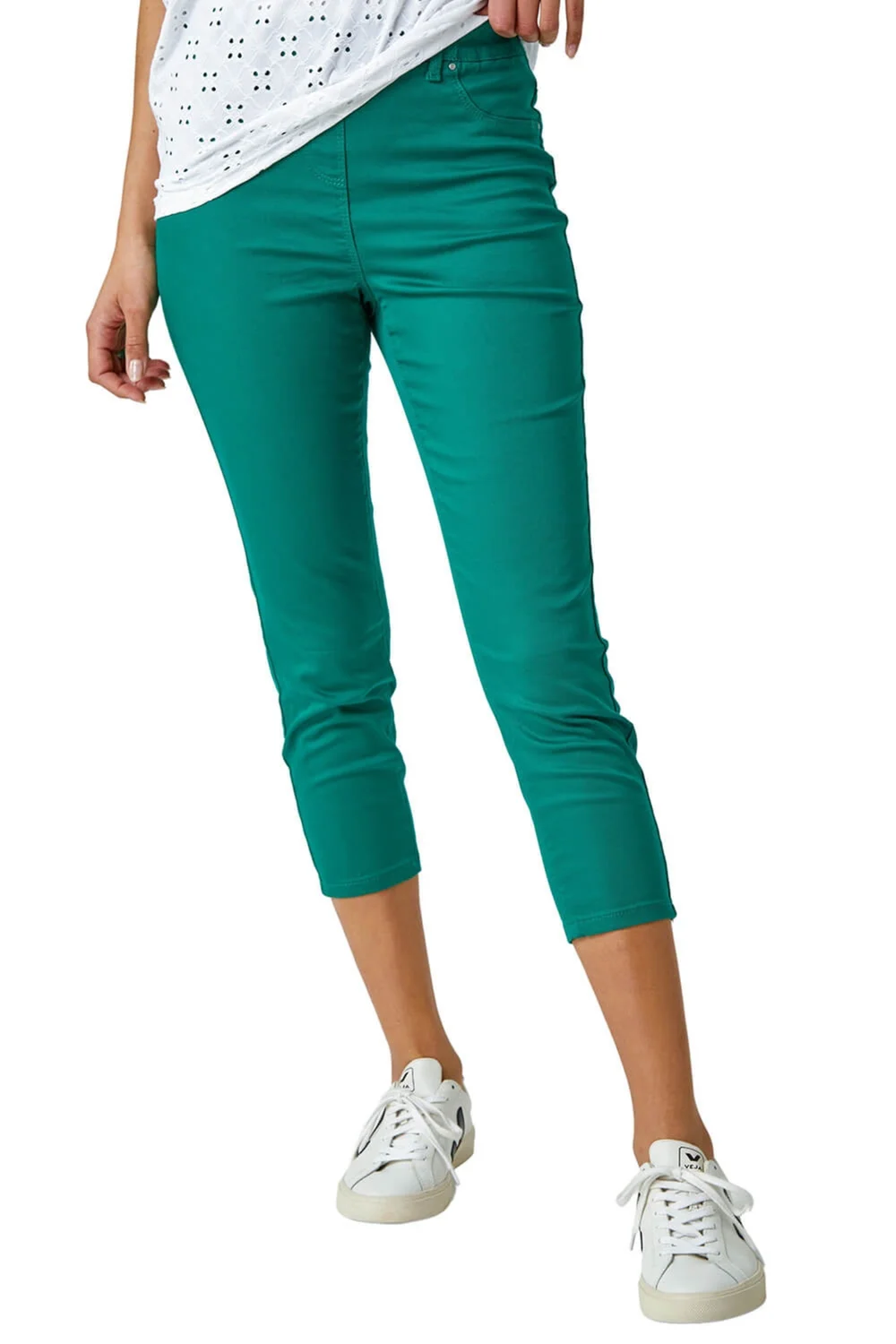 Roman Green Cropped Stretch Denim Jegging - 6 Image 1