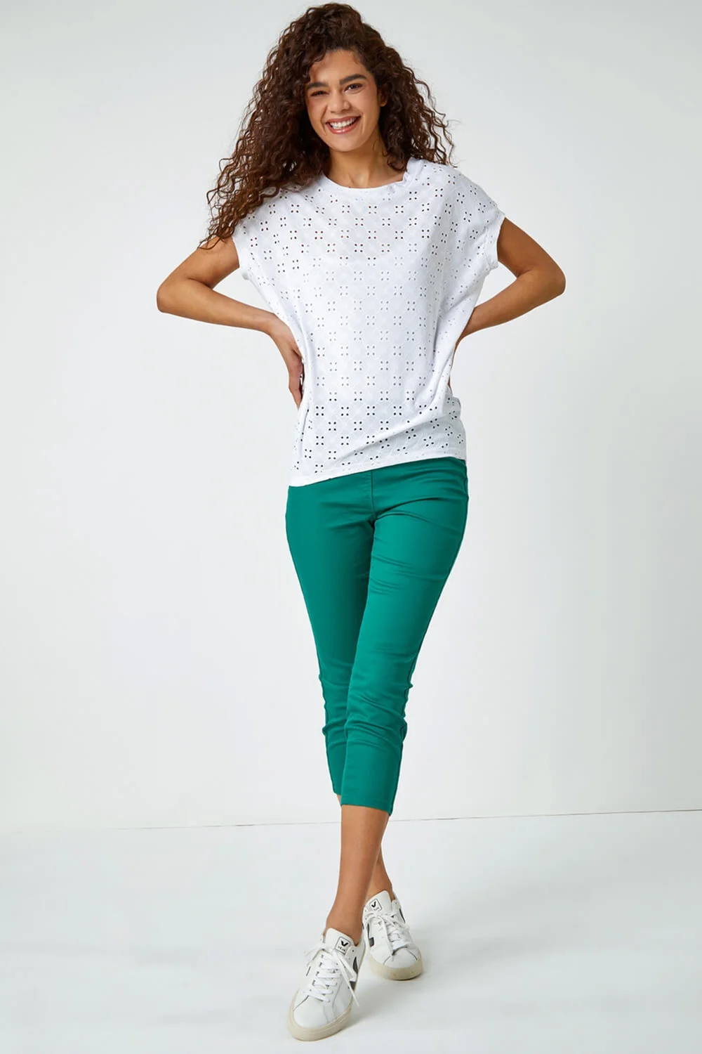 Roman Green Cropped Stretch Denim Jegging - 6 Image 3