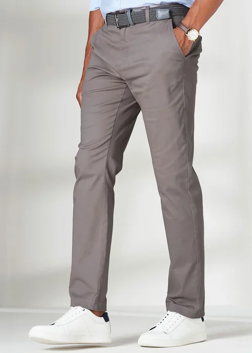 Cotton Traders Linen Flat Front Stretch Chino Trousers - 32/L33 Image 1