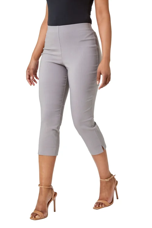 Roman Taupe Petite Cropped Stretch Trouser - 8 Image 2