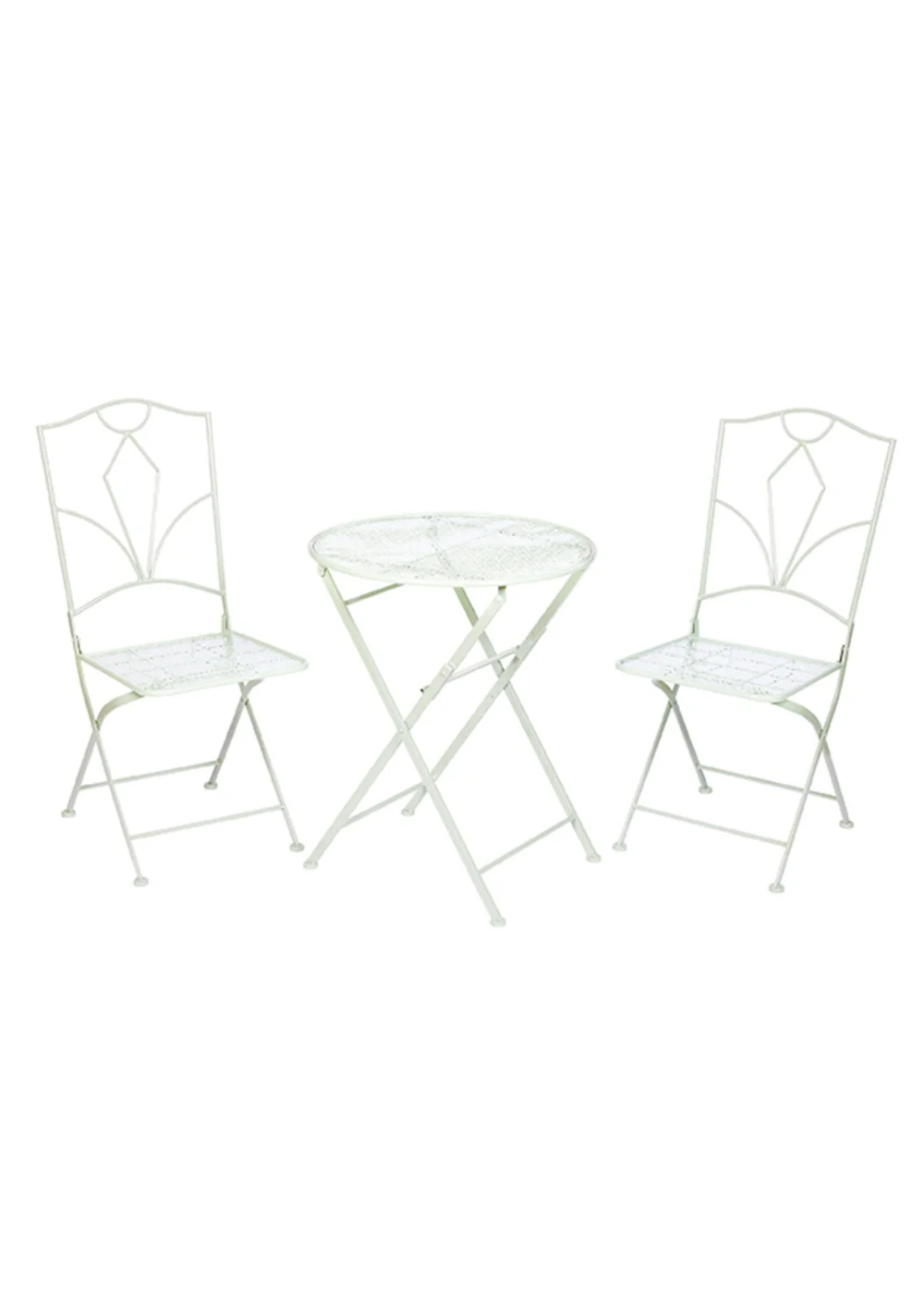 Premier Decorations Sage Green 2 Seater Metal Bistro Set - One Size Image 1