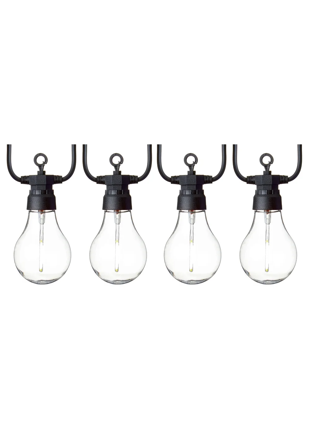 Premier Decorations 10 Cool White LED Connectable Round Bulb Festoon String Lights - One Size Image 2