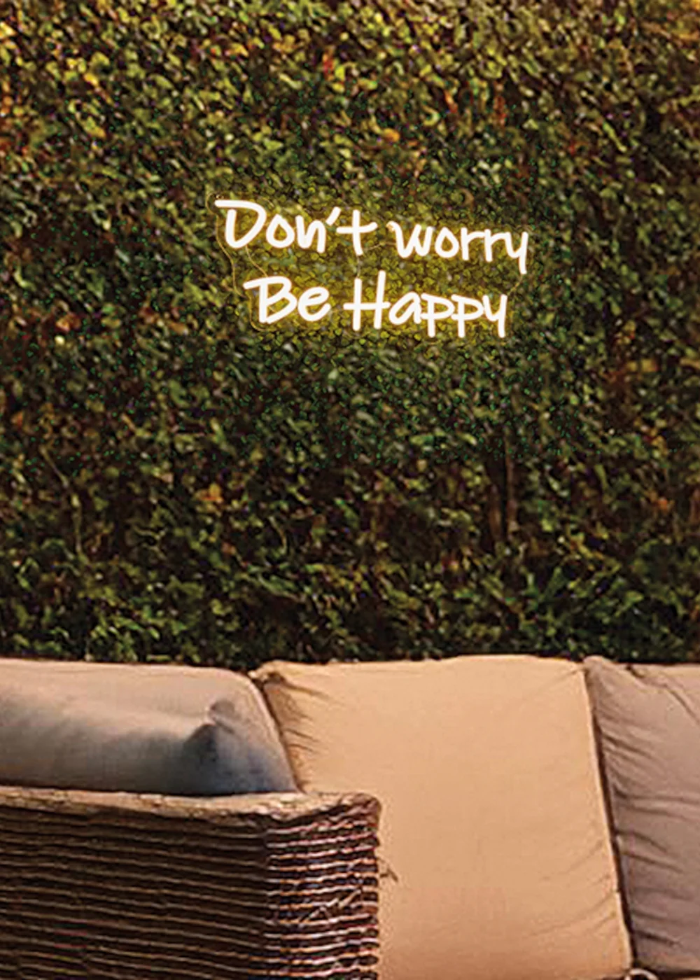 Premier Decorations LED Neon Don’t Worry Be Happy Wall Sign - One Size Image 3