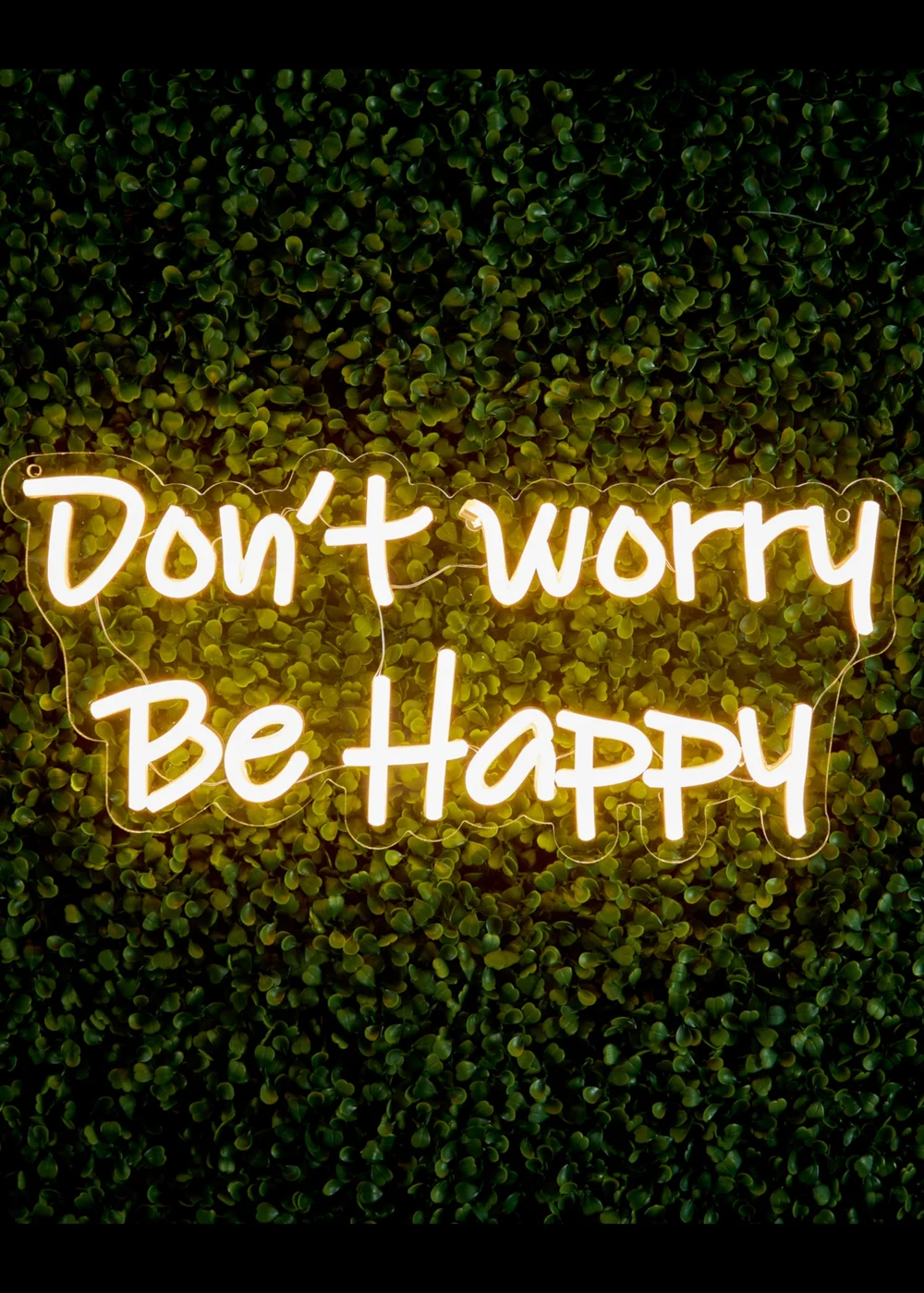Premier Decorations LED Neon Don’t Worry Be Happy Wall Sign - One Size Image 1