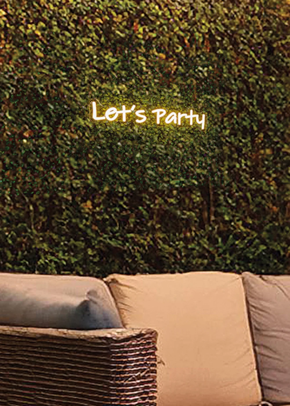 Premier Decorations LED Neon Lets Party Wall Sign - One Size Image 3