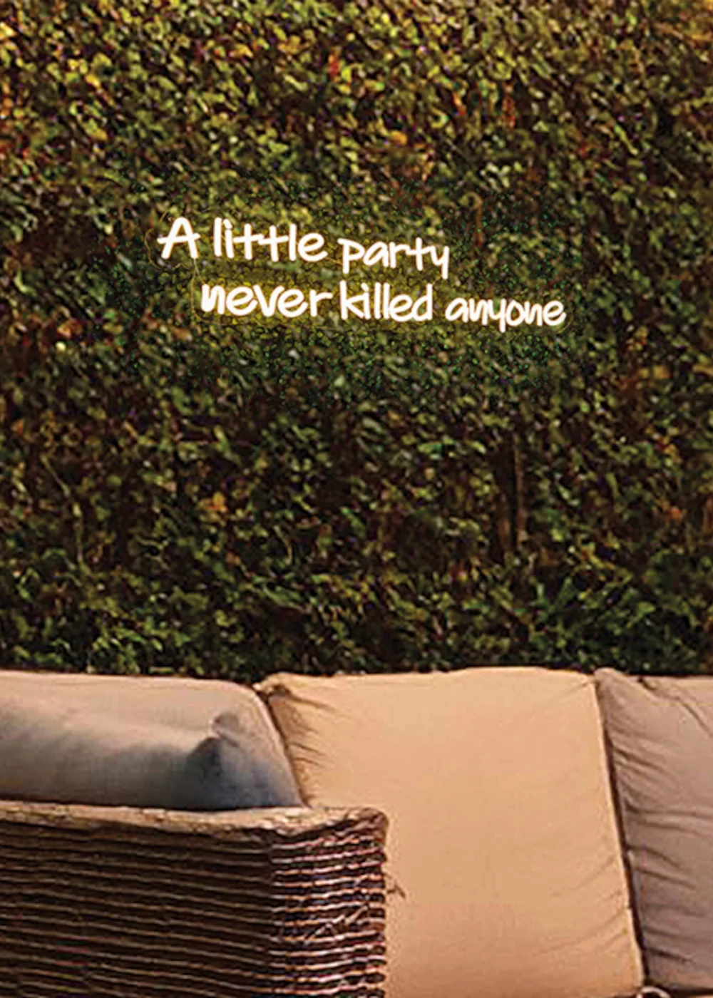 Premier Decorations LED Neon A Little Party Never Killed Anyone Wall Sign - One Size Image 3