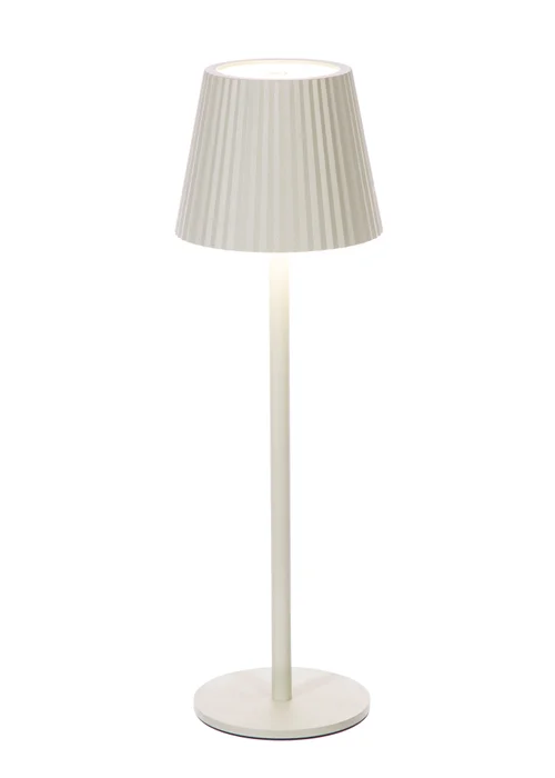 Premier Decorations 56 LED Aluminium USB Rechargeable Touch Activated Table Lamp Sage Green - One Size Image 1