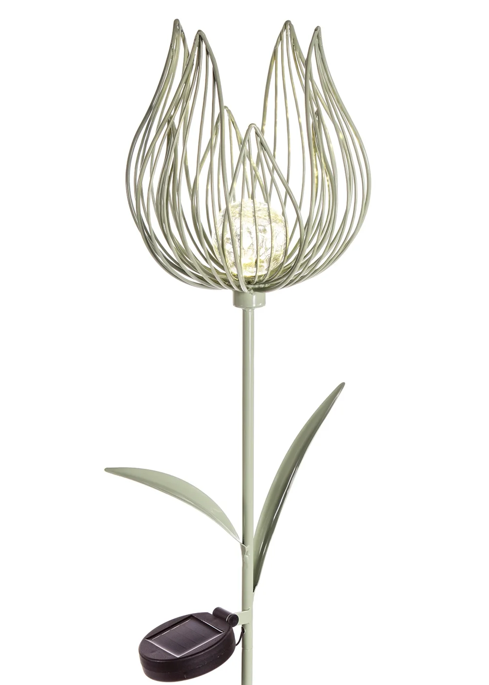 Premier Decorations Sage Green Solar Metal Tulip Garden Stake Light premier-decorations-sage-green-solar-metal-tulip-garden-stake-light