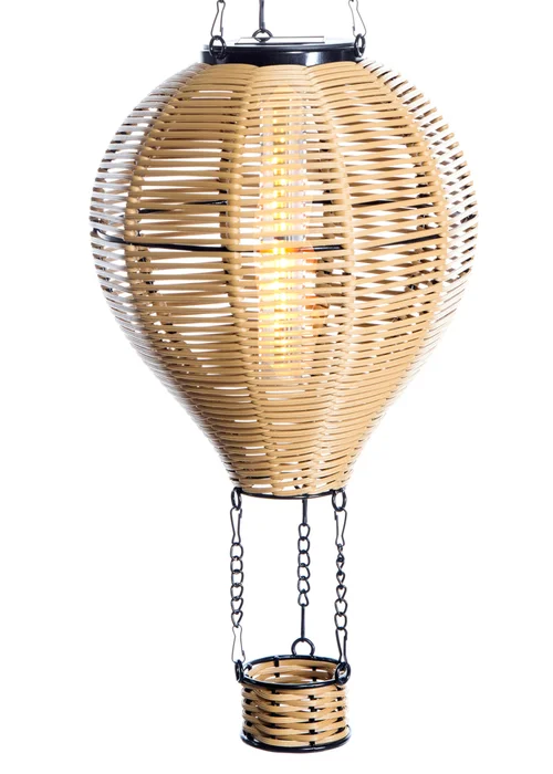 Premier Decorations 24 LED Solar Rattan Look Hanging Balloon Light - One Size Image 2