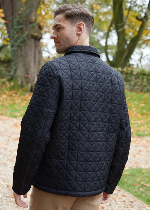 Threadbare Black Lightweight Collared Quilted Jacket - S Image 2