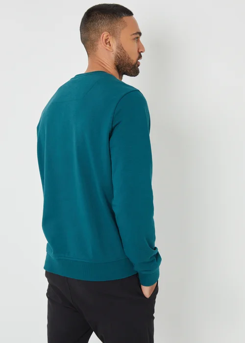 Threadbare Dark Green Cotton Blend Satsuma Crew Neck Sweatshirt - L Image 2