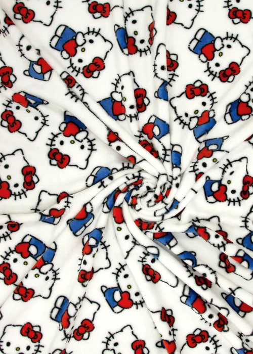 Hello Kitty White Heartheld Fleece Throw - One Size Image 3
