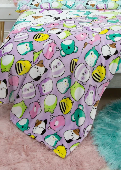 Squishmallows Purple Playful Fleece Colorful Throw - One Size Image 2