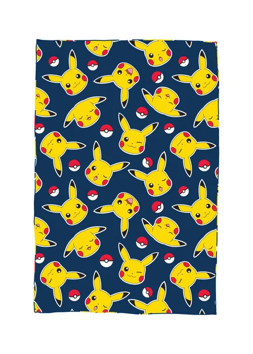 Pokemon Blue Retro Fleece Throw - One Size Image 4