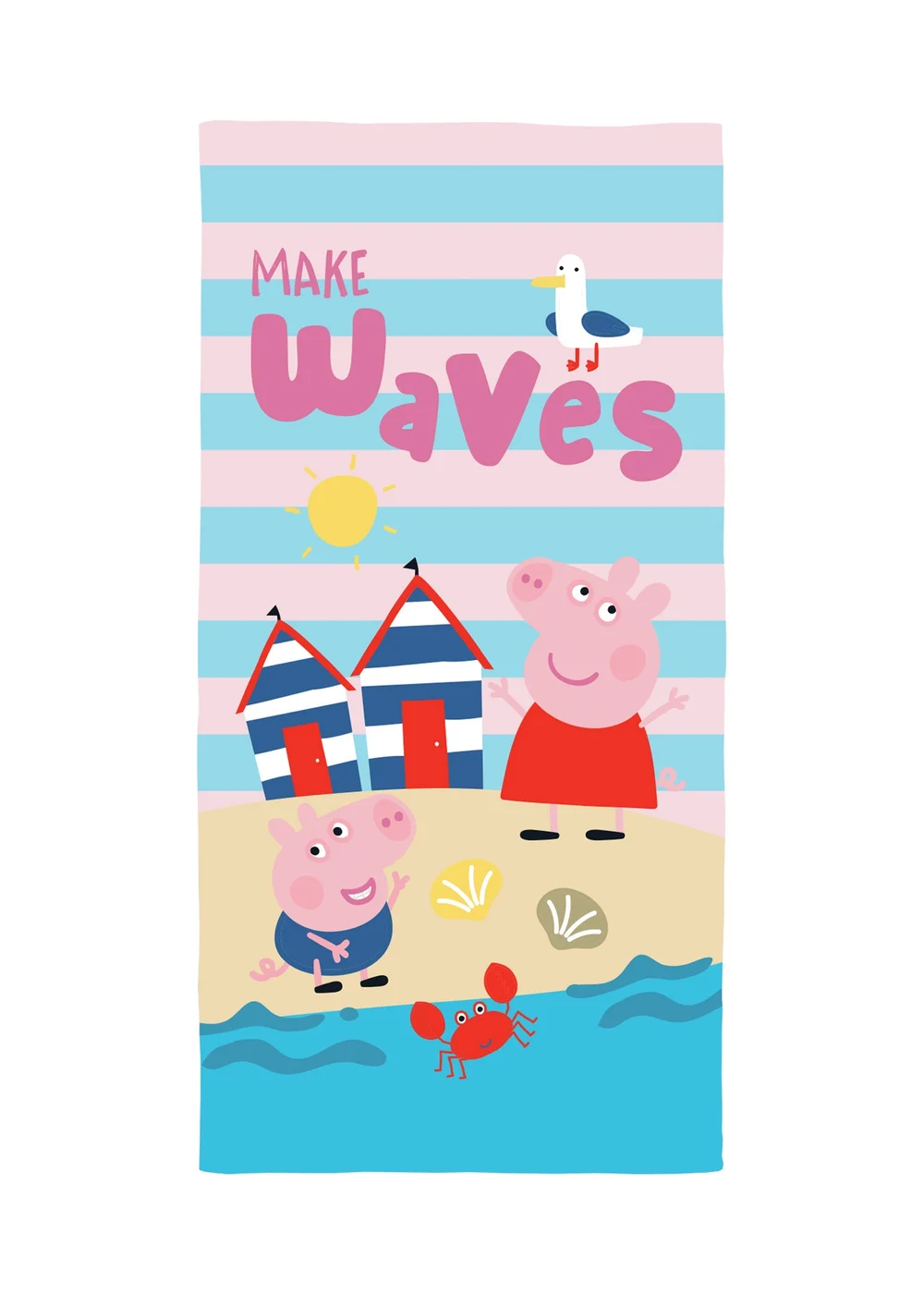 Peppa Pig Blue Waves Beach Pool Towel - One Size Image 5