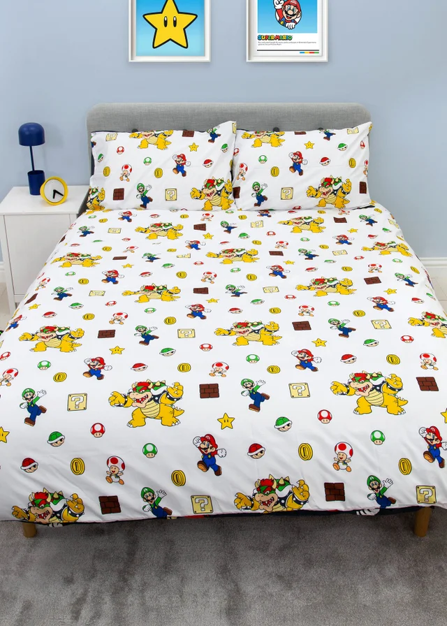 Super Mario Black Duvet Cover Set