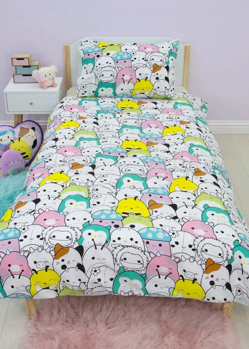 Squishmallows Multi Flash Polycotton Duvet Cover Set - Single Image 2