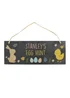 Personalised Memento Company Black Easter Egg Hunt Slate Hanging Sign - One Size Image 1