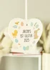 Personalised Memento Company White First Easter Heart Tree Decoration - One Size Image 3