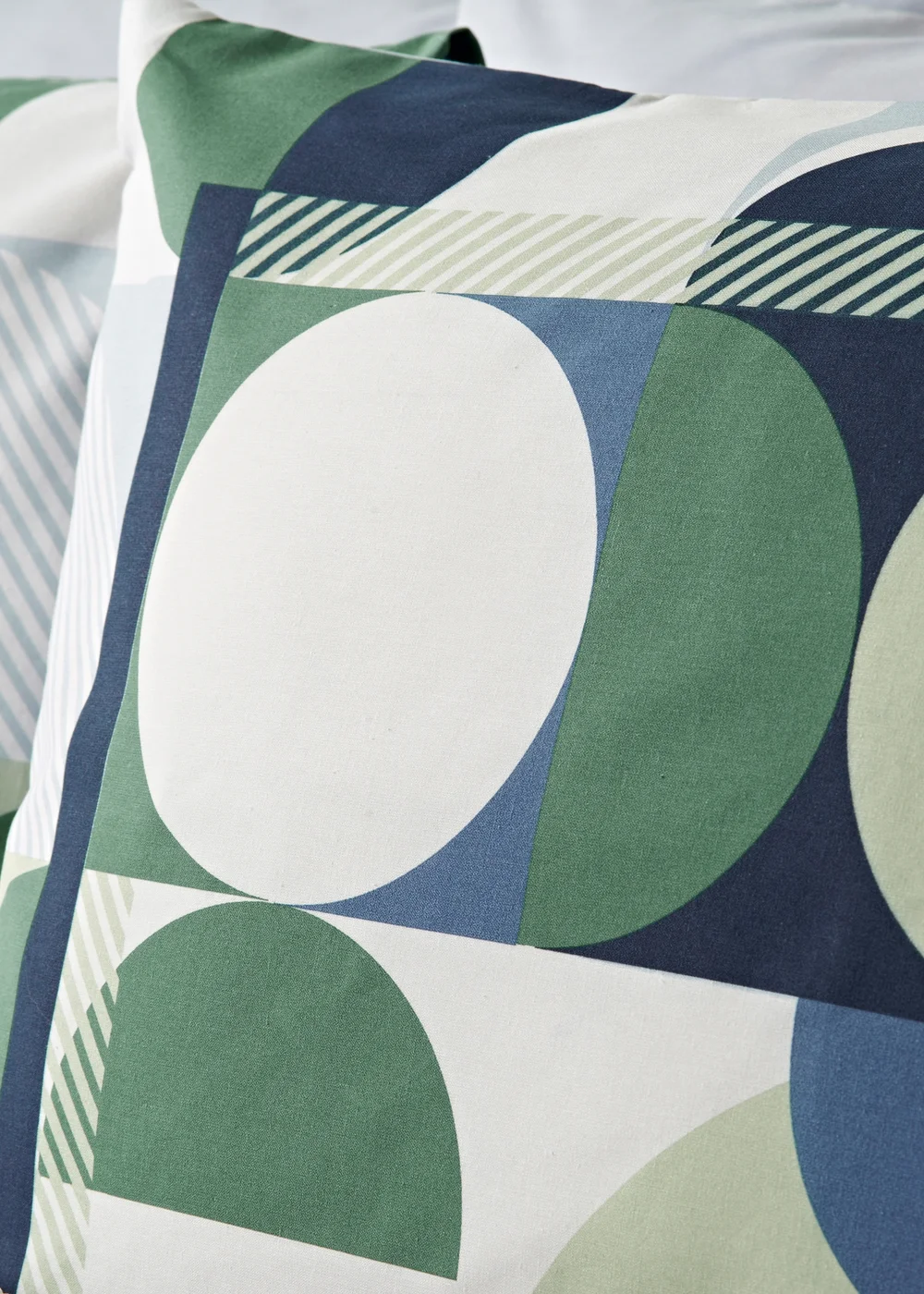 Blue Geometric Duvet Set - Single Image 2