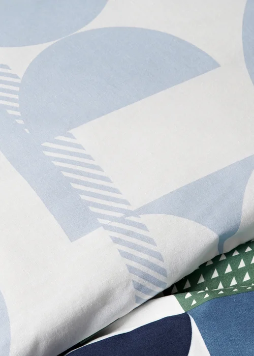 Blue Geometric Duvet Set - Single Image 3