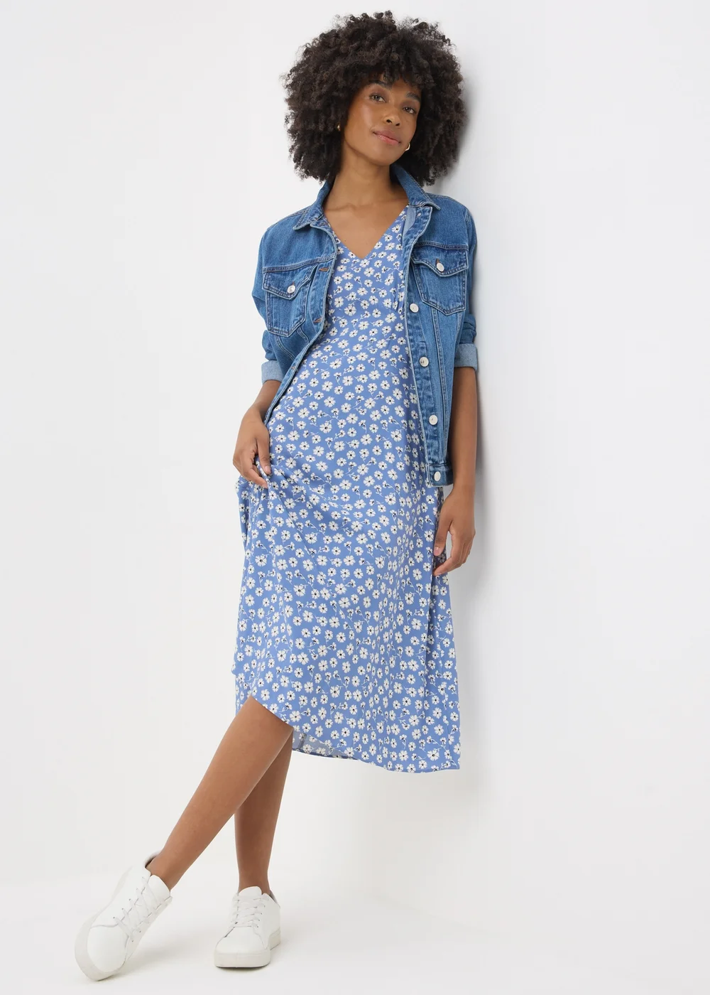 Papaya Petite Blue Ditsy Floral Tea Midi Dress - Size 6 | Matalan Papaya Petite Blue Ditsy Floral Tea Midi Dress - Size 6 | Matalan
