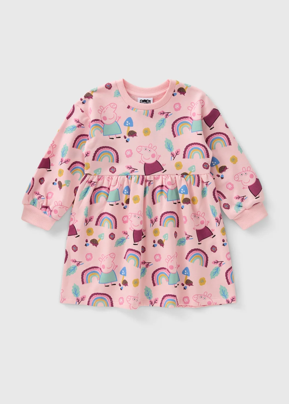 Girls Pink Peppa Pig Sweater Dress (1-7yrs) - 1-1.5 Yrs Image 1