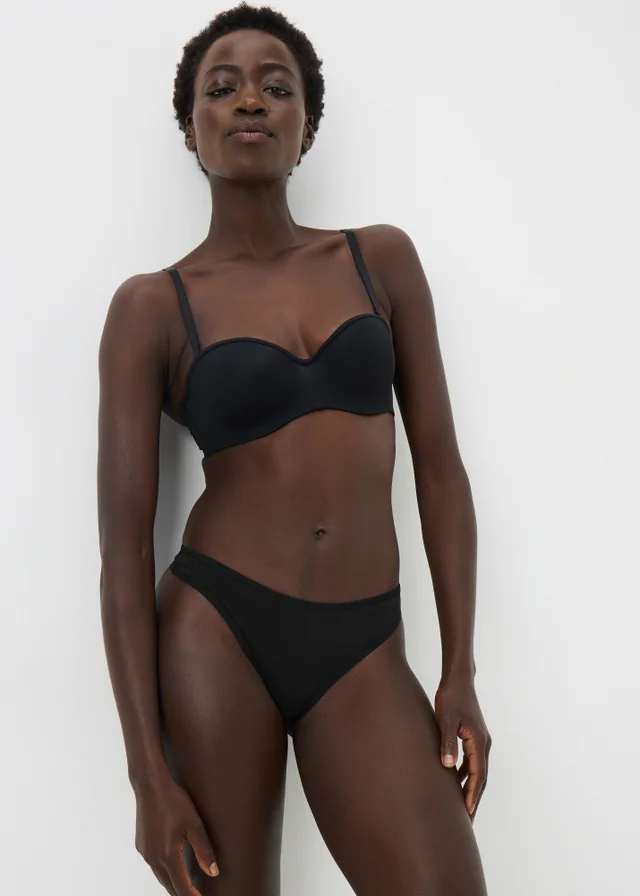 5 Pack Black Thongs