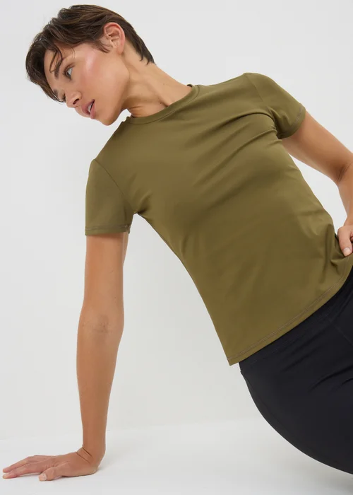 Souluxe Khaki Short Sleeve T Shirt - 8 Image 3