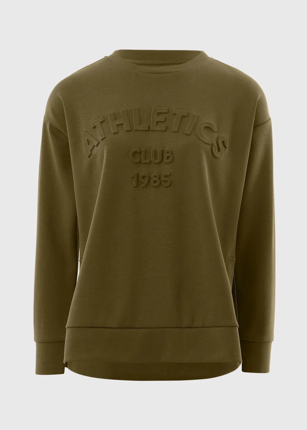 Souluxe Khaki Slogan Sweatshirt - M Image 1