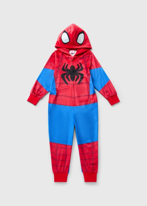 Boys Red Spiderman Onesie (1-7 Years) - 1 half year to 2 Image 1