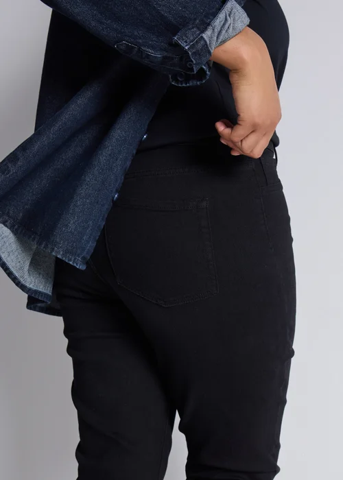 Black Mid Rise Straight Leg Jeans - 8/L29 Image 2