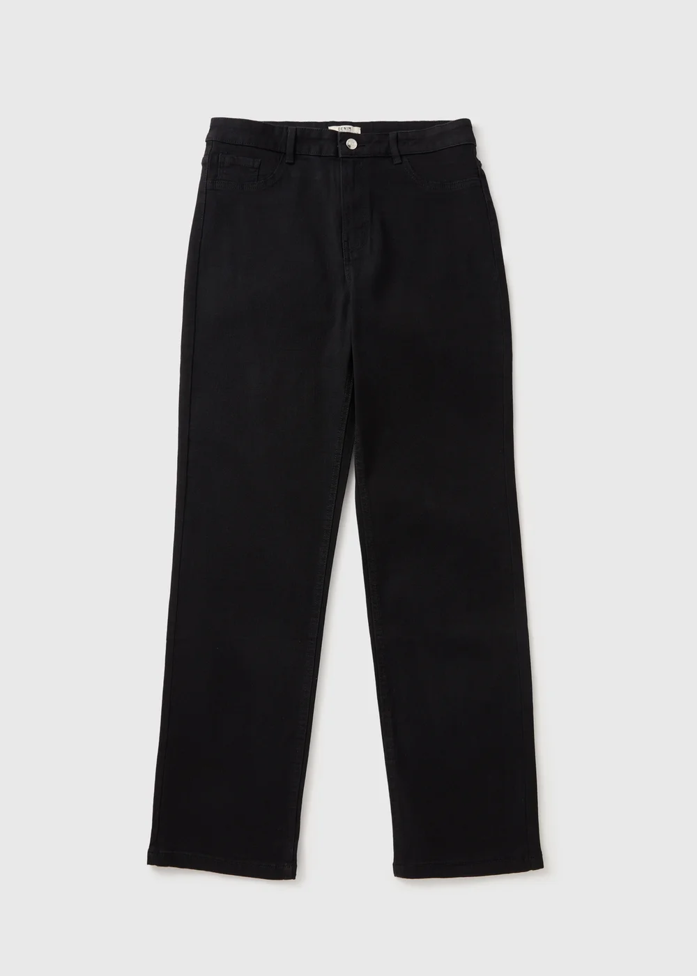 Black Mid Rise Straight Leg Jeans - 8/L29 Image 3