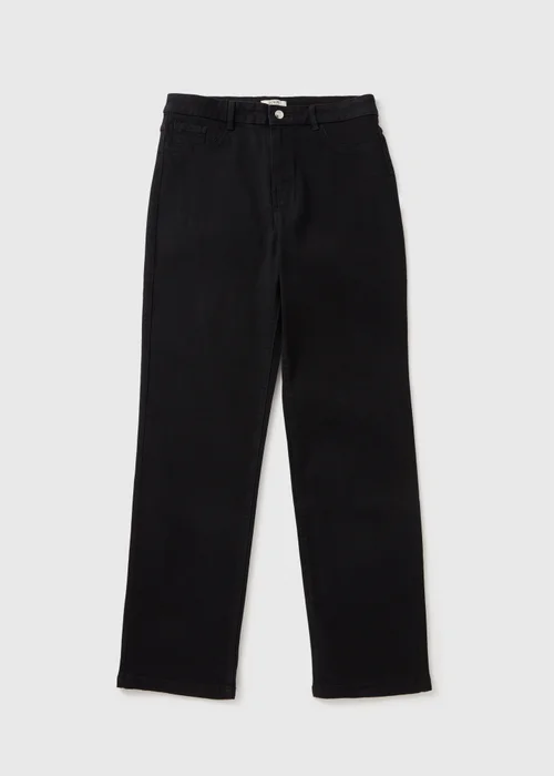 Black Mid Rise Straight Leg Jeans - 8/L29 Image 3