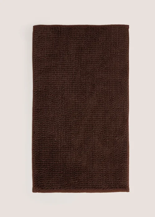 Brown Chenille Bath Mat Image 1