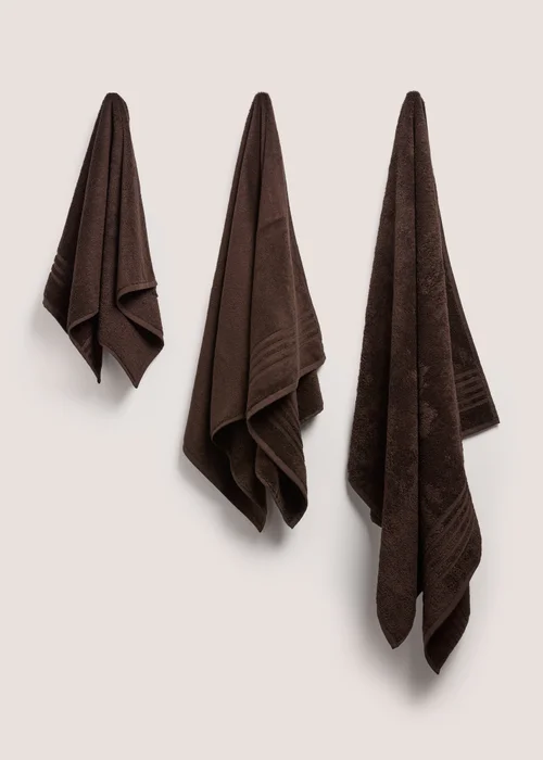 Brown 100% Egyptian Cotton Towels - Bath Towel Image 1