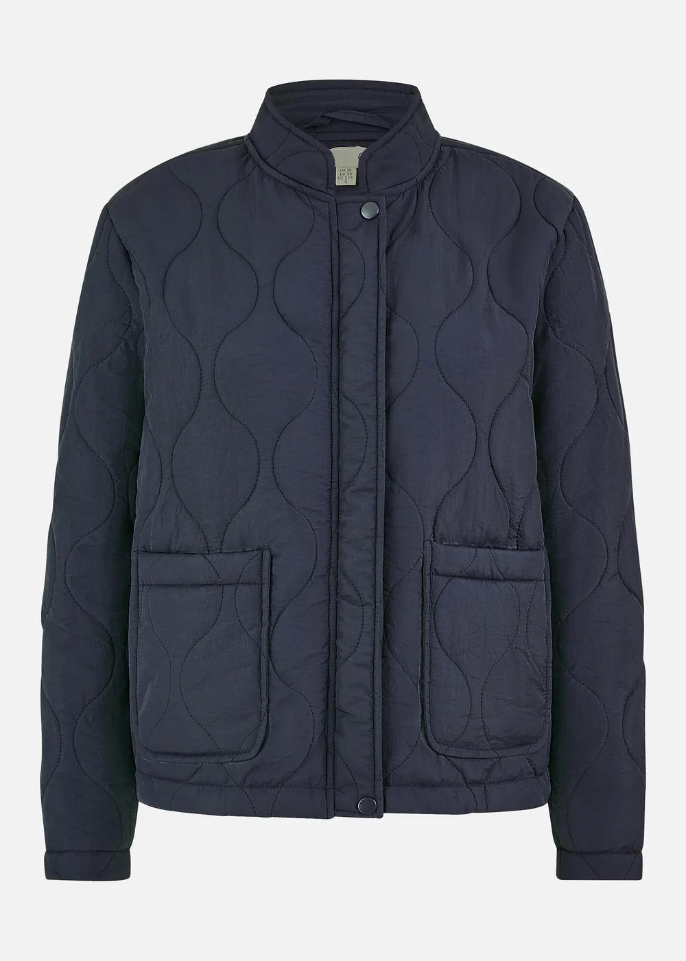 Yumi Navy Quilted Short Jacket - 8 Image 3