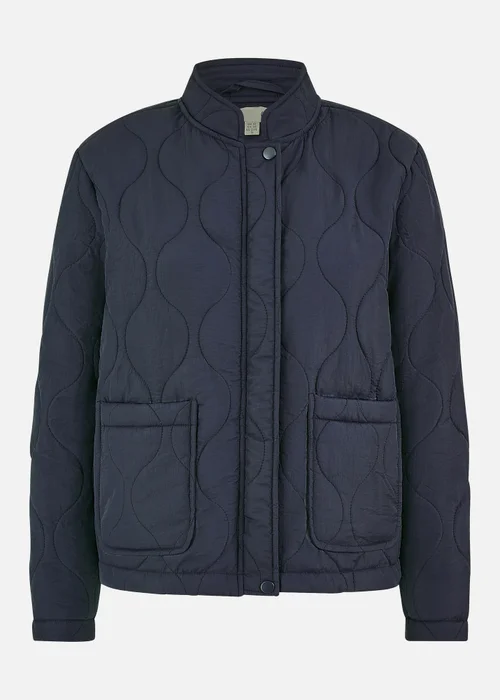 Yumi Navy Quilted Short Jacket - 8 Image 3