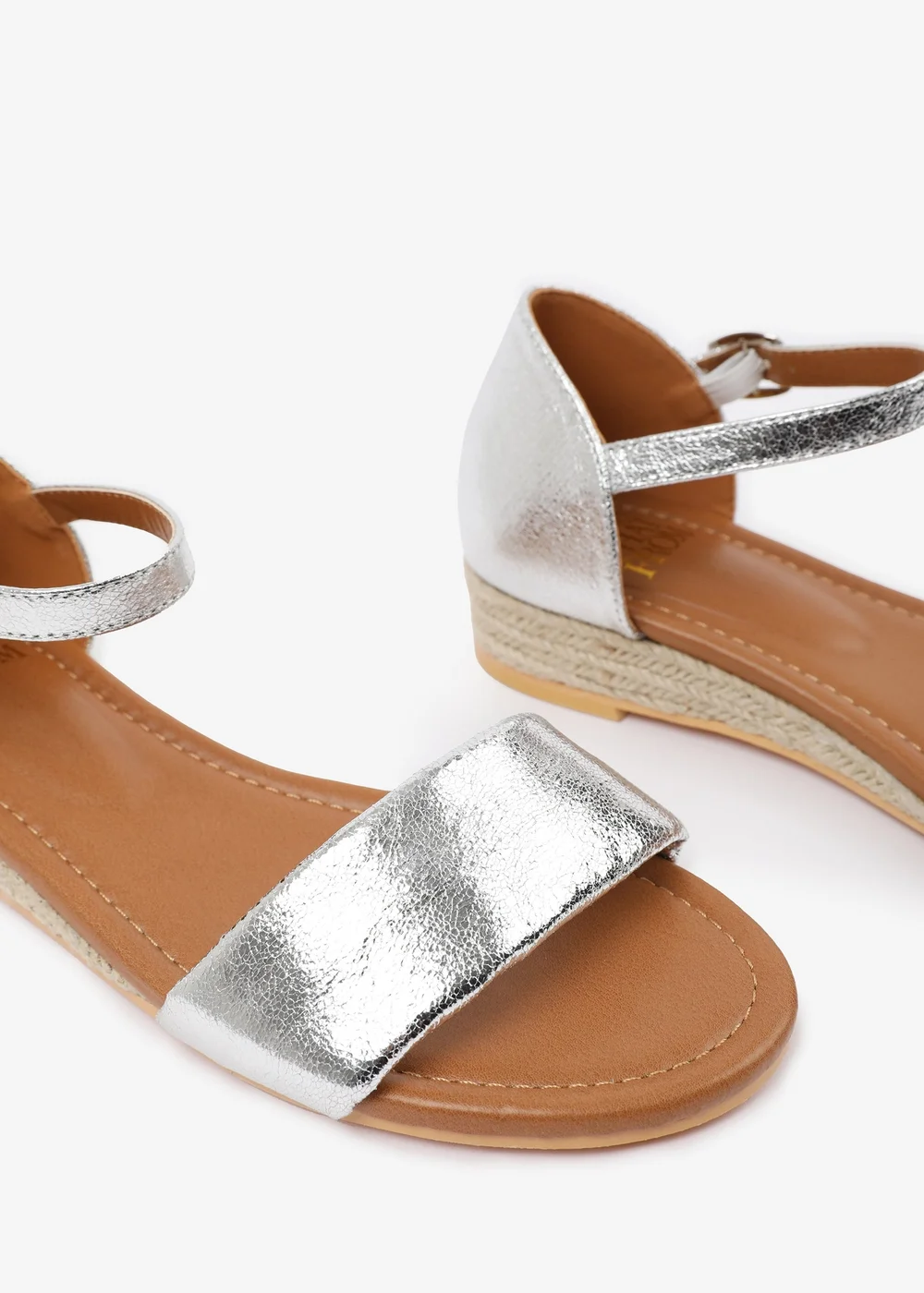 Where's That From Metallic Silver Eleanor Low Wedge Shoes - 3 Image 4