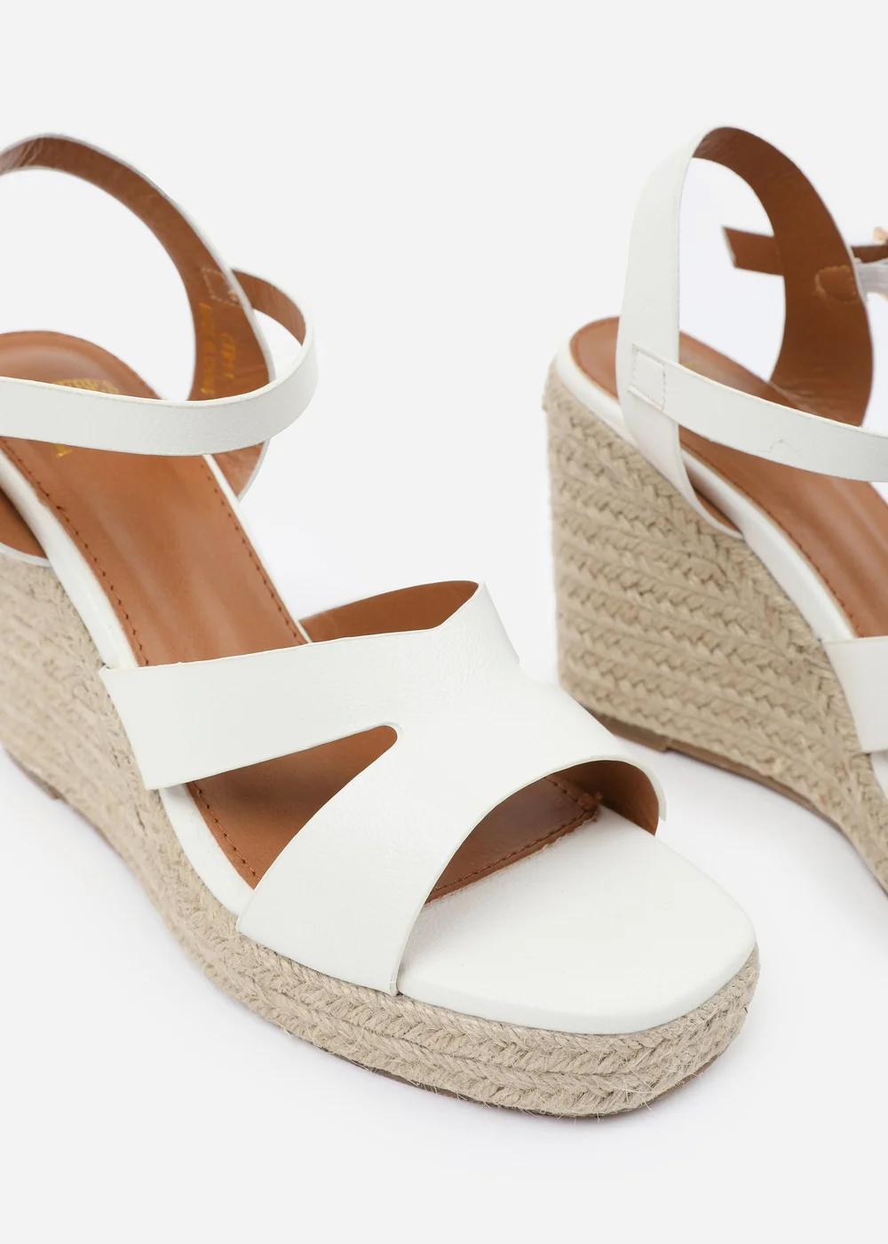 Where's That From White PU Sansa Wedge Shoes - 5 Image 4