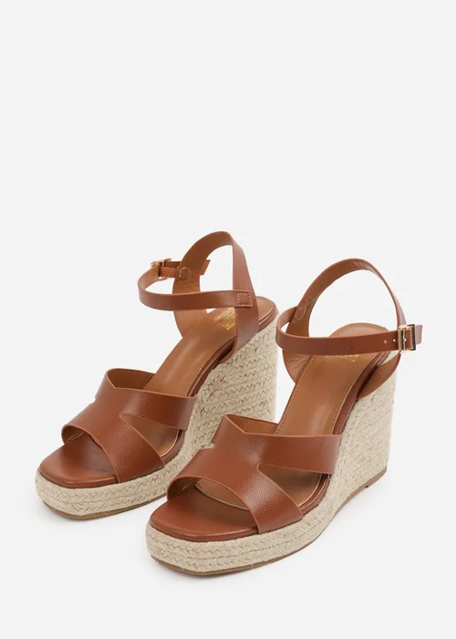 Where's That From Tan PU Sansa Wedge Shoes - 5 Image 3