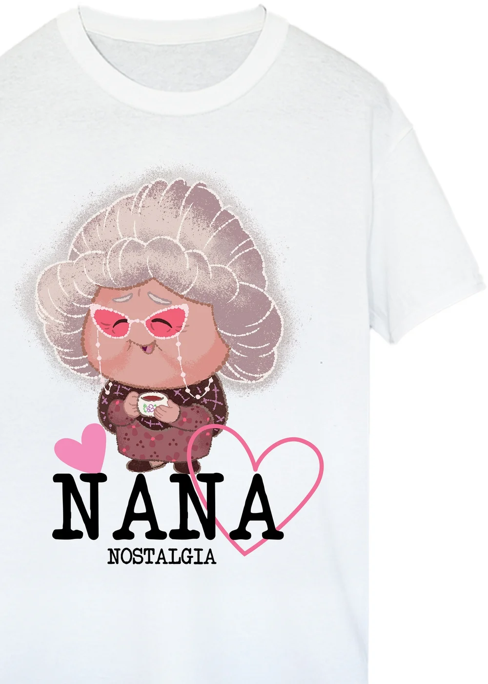 Disney Inside Out Nana Nostalgia White Boyfriend Fit T-Shirt - Small Image 2