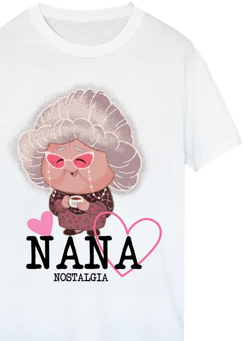 Disney Inside Out Nana Nostalgia White Boyfriend Fit T-Shirt - Small Image 2