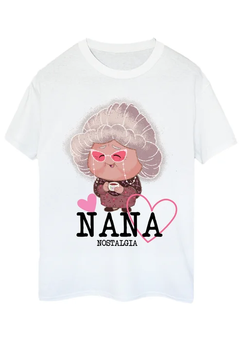 Disney Inside Out Nana Nostalgia White Boyfriend Fit T-Shirt - Small Image 1
